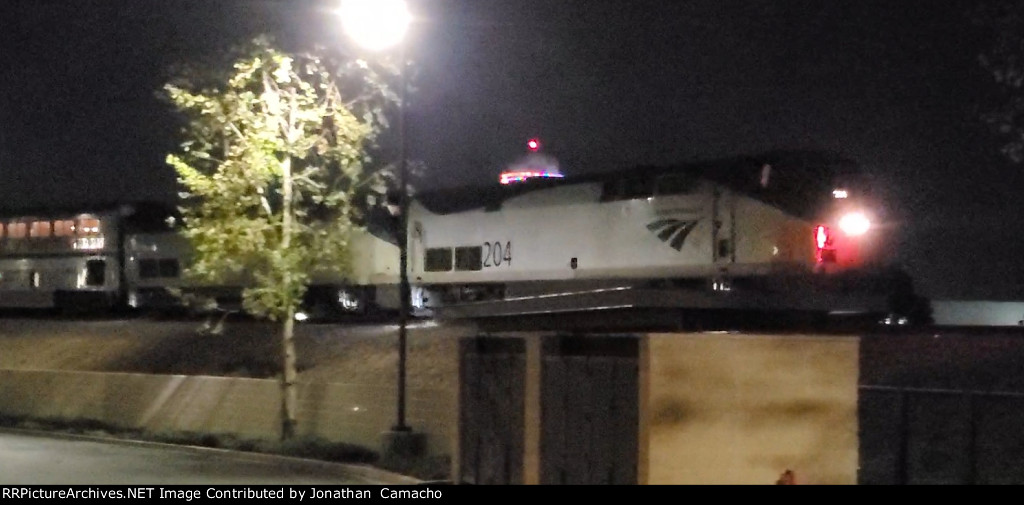 AMTK 204 leads a detour Amtrak Southwest Chief-4 through CP Hondo